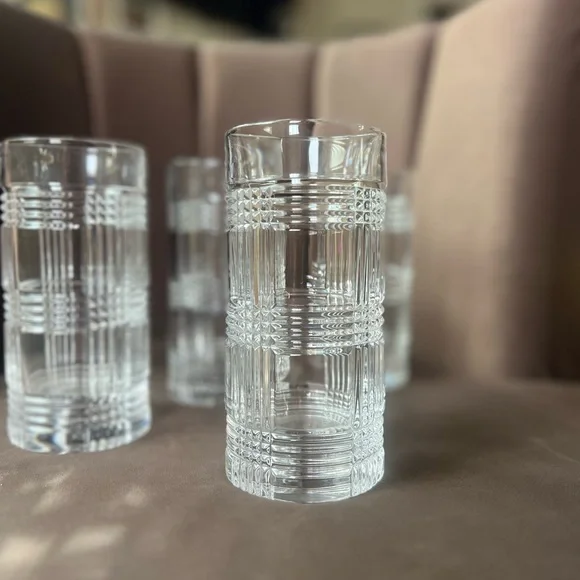 (4) Ralph Lauren Glen Plaid 14oz. Highball Glasses Discontinued Glassware - Picture 5 of 7